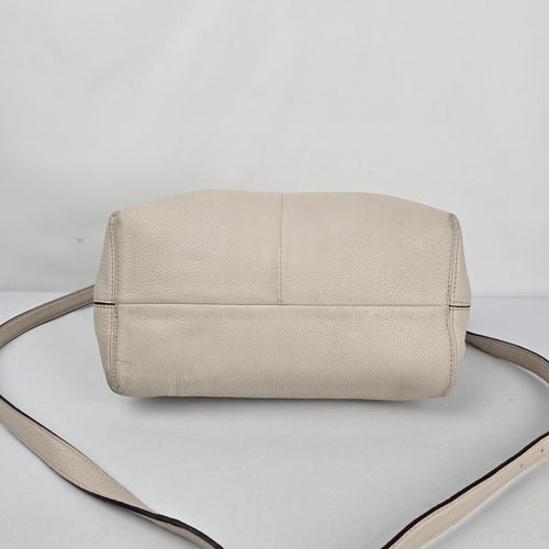 Kate Spade New York Cream Pebbled Leather Flap Shoulder Crossbody Bag