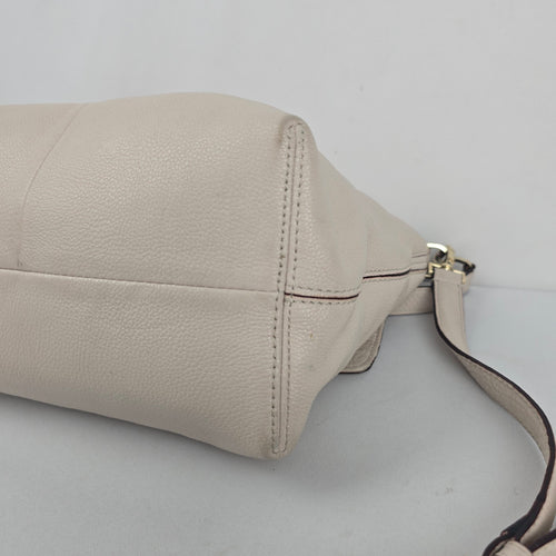 Kate Spade New York Cream Pebbled Leather Flap Shoulder Crossbody Bag