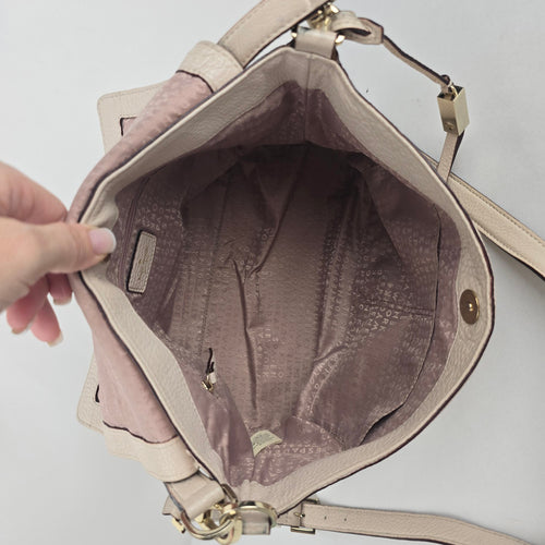 Kate Spade New York Cream Pebbled Leather Flap Shoulder Crossbody Bag