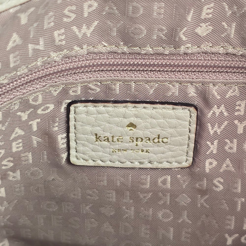 Kate Spade New York Cream Pebbled Leather Flap Shoulder Crossbody Bag
