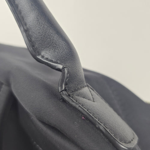 Sol and Selene Black Nylon Backpack with Gold-Tone Hardware