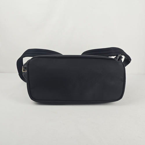 Sol and Selene Black Nylon Backpack with Gold-Tone Hardware
