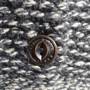 Roots Canada Wool Blend Marled Knit Sweater Black Cream Size M