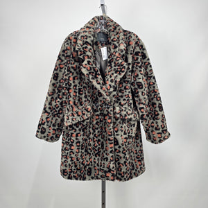 Steve Madden Women’s Leopard Print Faux Fur Jacket Size M