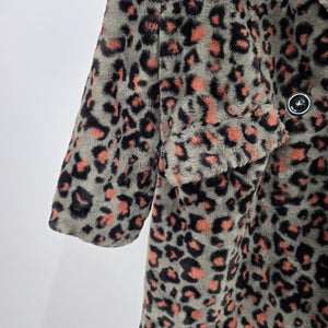 Steve Madden Women’s Leopard Print Faux Fur Jacket Size M
