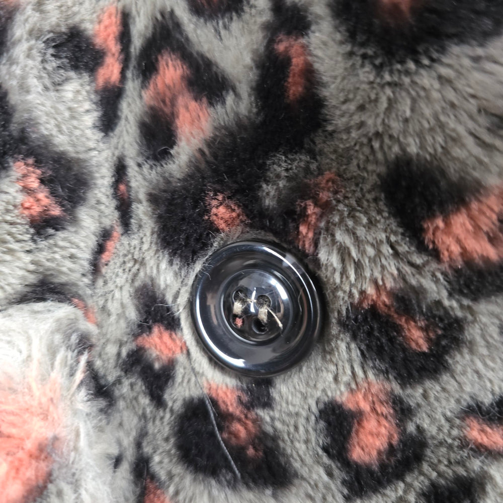 Steve Madden Women’s Leopard Print Faux Fur Jacket Size M