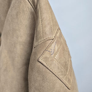 Vintage 1980s Maryse Roye for KISS Montreal Leather Shearling Coat Size M
