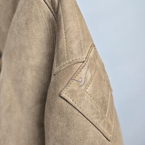 Vintage 1980s Maryse Roye for KISS Montreal Leather Shearling Coat Size M