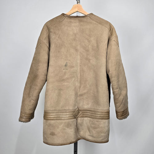 Vintage 1980s Maryse Roye for KISS Montreal Leather Shearling Coat Size M