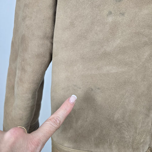 Vintage 1980s Maryse Roye for KISS Montreal Leather Shearling Coat Size M
