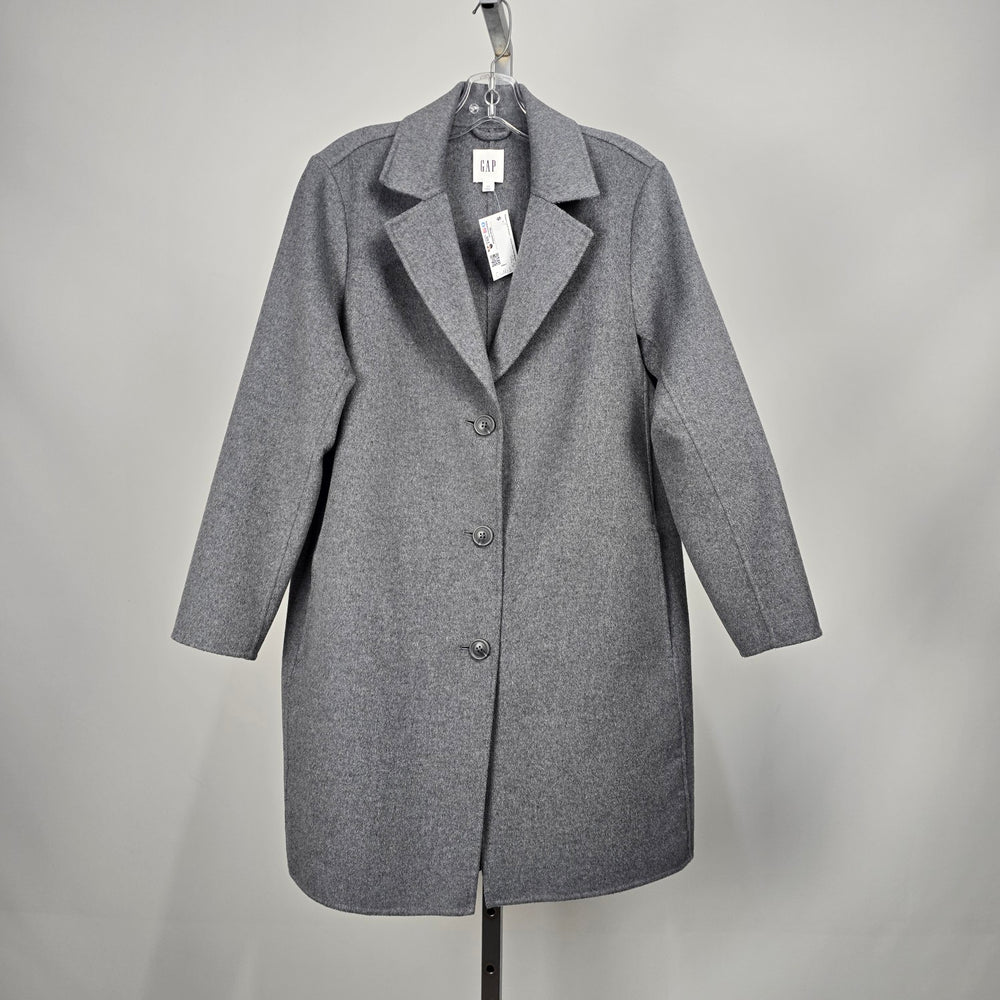 GAP Gray Wool Blend Single-Breasted Long Coat Size S