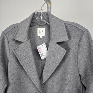 GAP Gray Wool Blend Single-Breasted Long Coat Size S