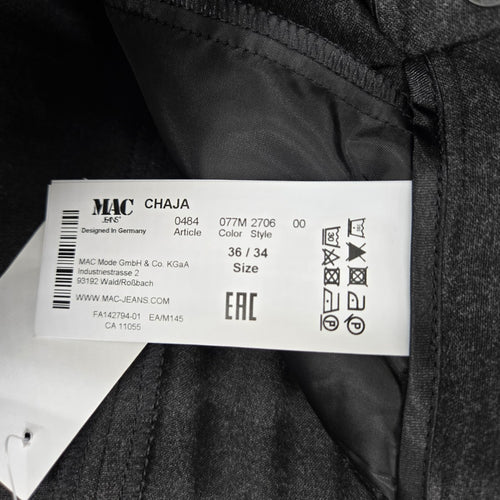 MAC Collection Chaja Gray Wide Leg Dress Pants Trousers  - Size 6-8 NWT