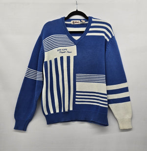 Vintage Lady Antigua Bob Hope Chrysler Classic Golf Sweater Blue Cream Size XL