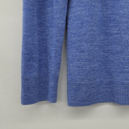 Ellen Tracy Blue Extra Fine Merino Wool Sweater - Size L