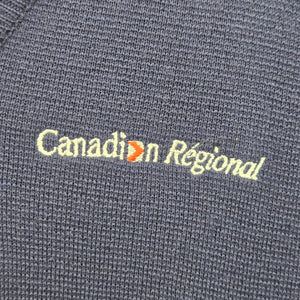 Vintage Niagara Knit Canadian Regional Navy V-Neck Sweater - Size L