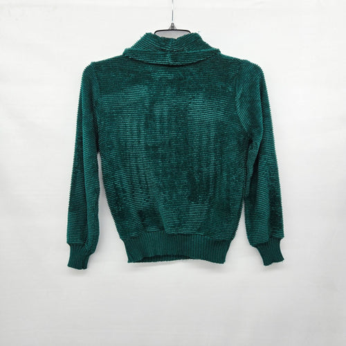 Vintage Kari Lynn Emerald Green Chenille Turtleneck Sweater - Size S/M
