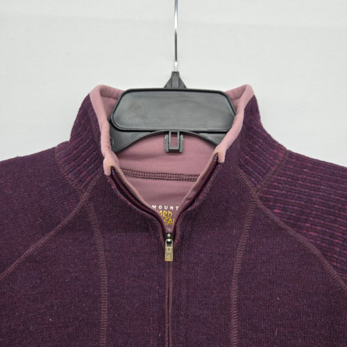 Mountain Hardwear Purple Wool Blend Full Zip Sweater Jacket - Size S