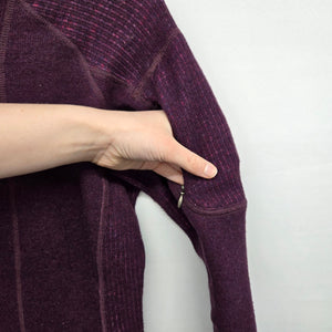 Mountain Hardwear Purple Wool Blend Full Zip Sweater Jacket - Size S