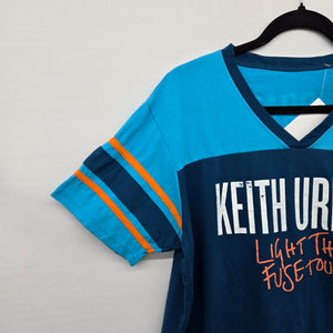 Keith Urban Light the Fuse Tour 2014 Football Jersey Style T-Shirt - Size M/L