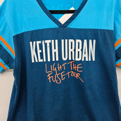 Keith Urban Light the Fuse Tour 2014 Football Jersey Style T-Shirt - Size M/L