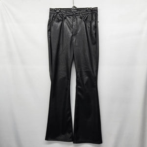 Judy Blue Black Faux Leather Flare Pants Size 11