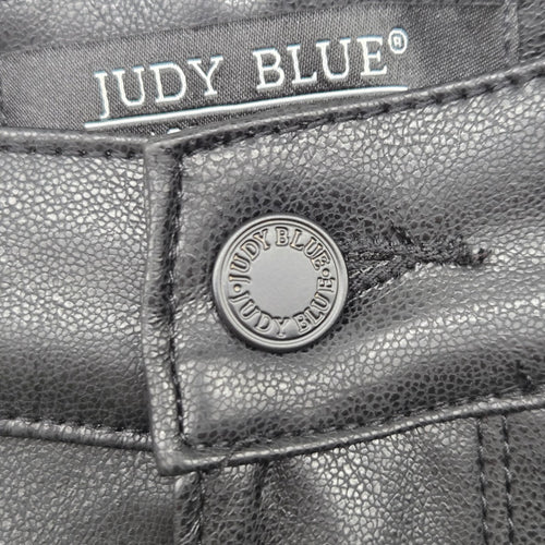 Judy Blue Black Faux Leather Flare Pants Size 11