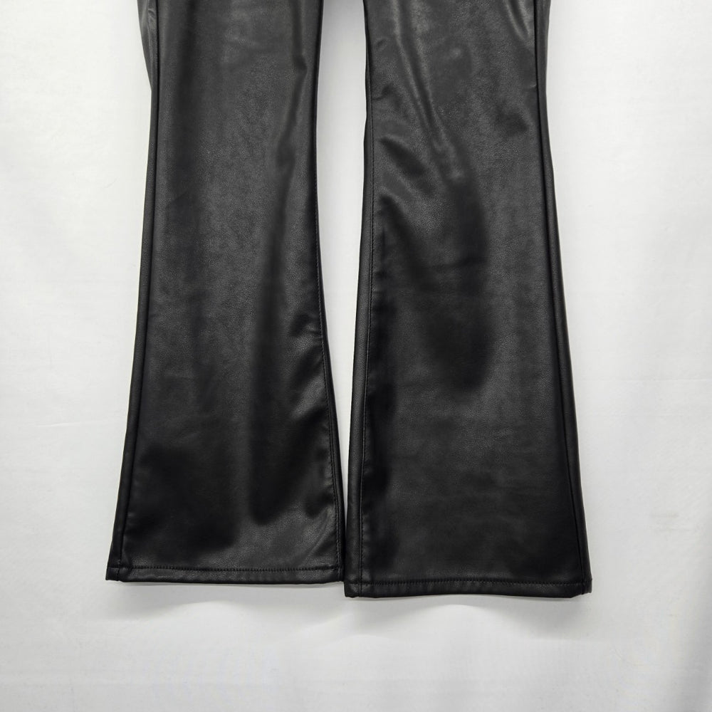 Judy Blue Black Faux Leather Flare Pants Size 11