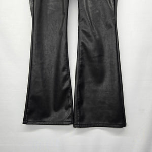 Judy Blue Black Faux Leather Flare Pants Size 11