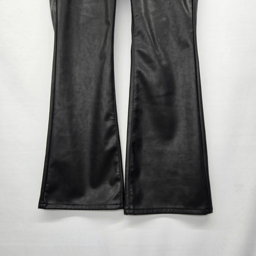 Judy Blue Black Faux Leather Flare Pants Size 11