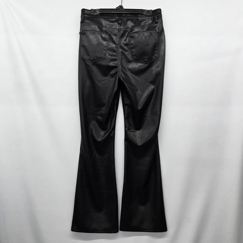 Judy Blue Black Faux Leather Flare Pants Size 11