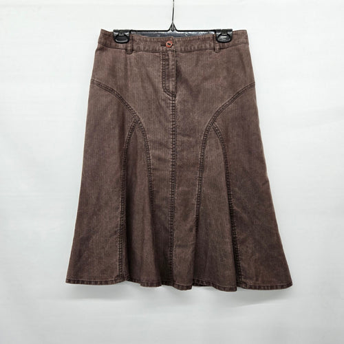 Olsen Europe Brown Lyocell A-Line Skirt - Size 6