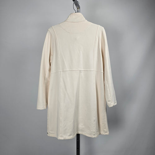 Neon Buddha Cream Long Button Front Tunic Jacket - Size M