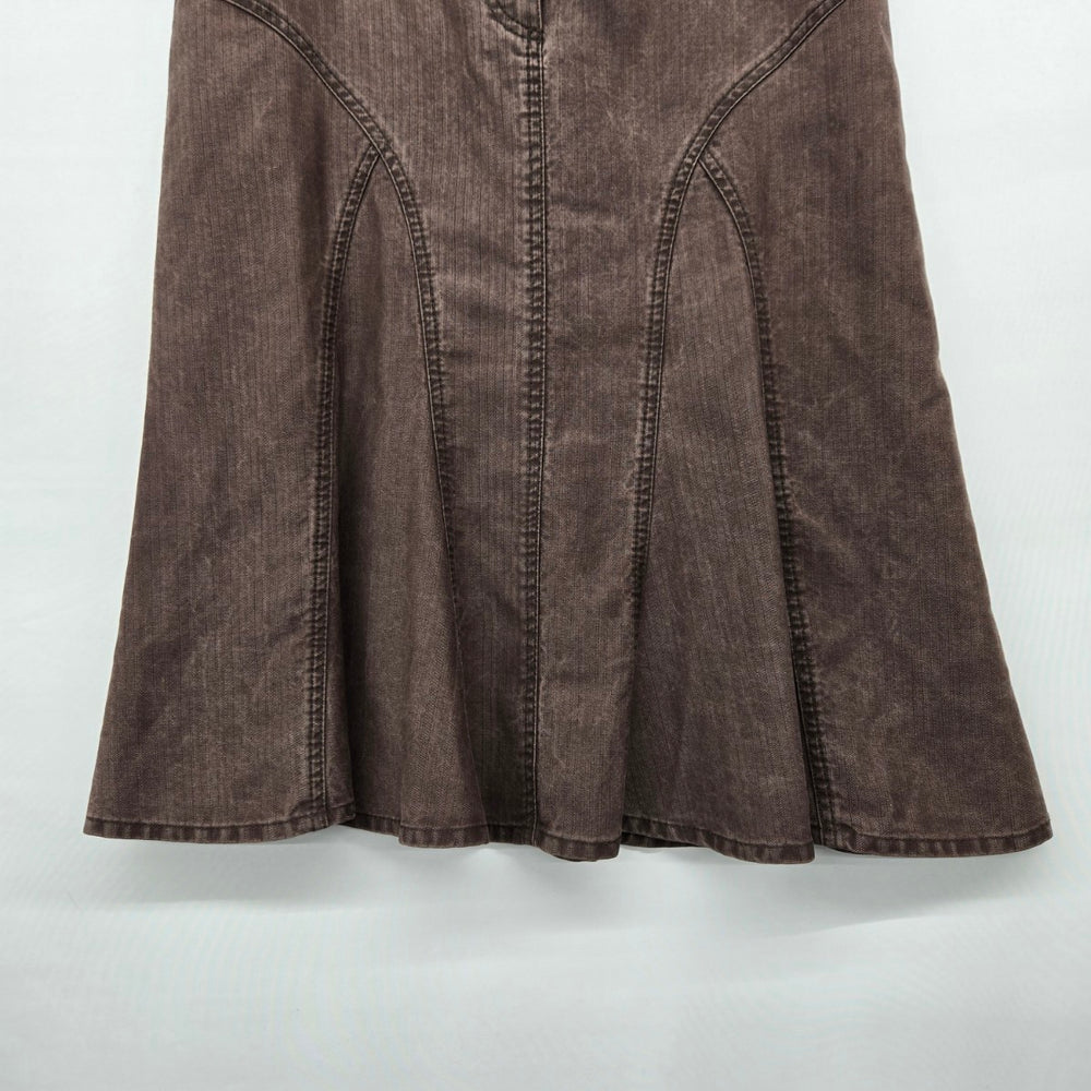 Olsen Europe Brown Lyocell A-Line Skirt - Size 6