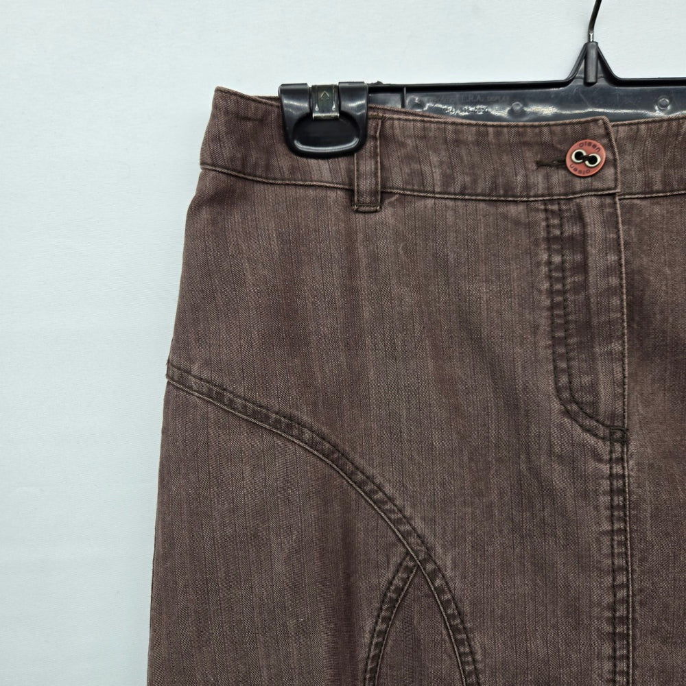 Olsen Europe Brown Lyocell A-Line Skirt - Size 6