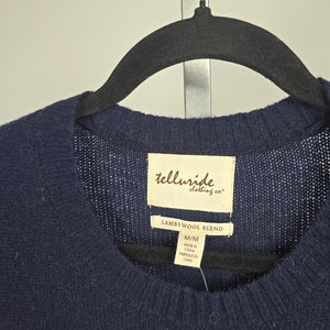 Telluride Clothing Co. Lambswool Blend Nordic Snowflake Sweater Navy Size M