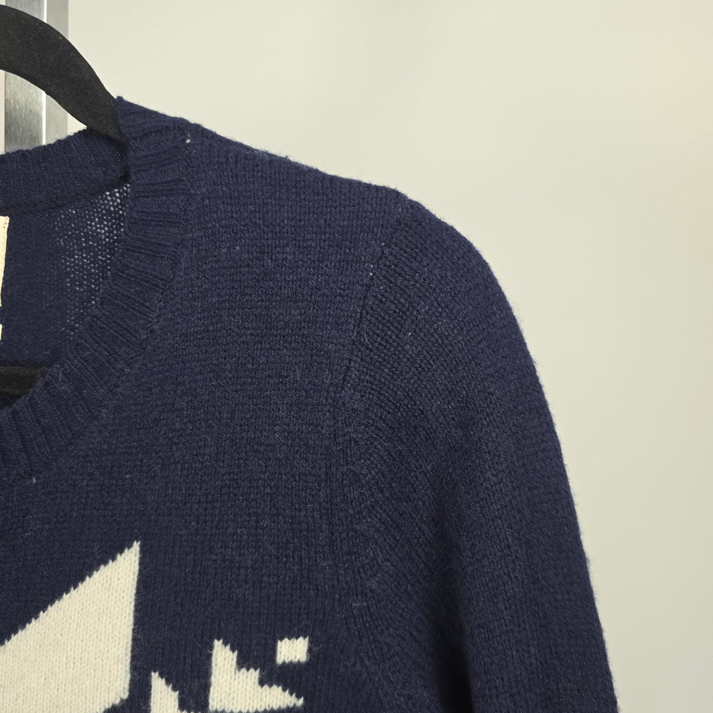 Telluride Clothing Co. Lambswool Blend Nordic Snowflake Sweater Navy Size M