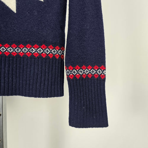 Telluride Clothing Co. Lambswool Blend Nordic Snowflake Sweater Navy Size M