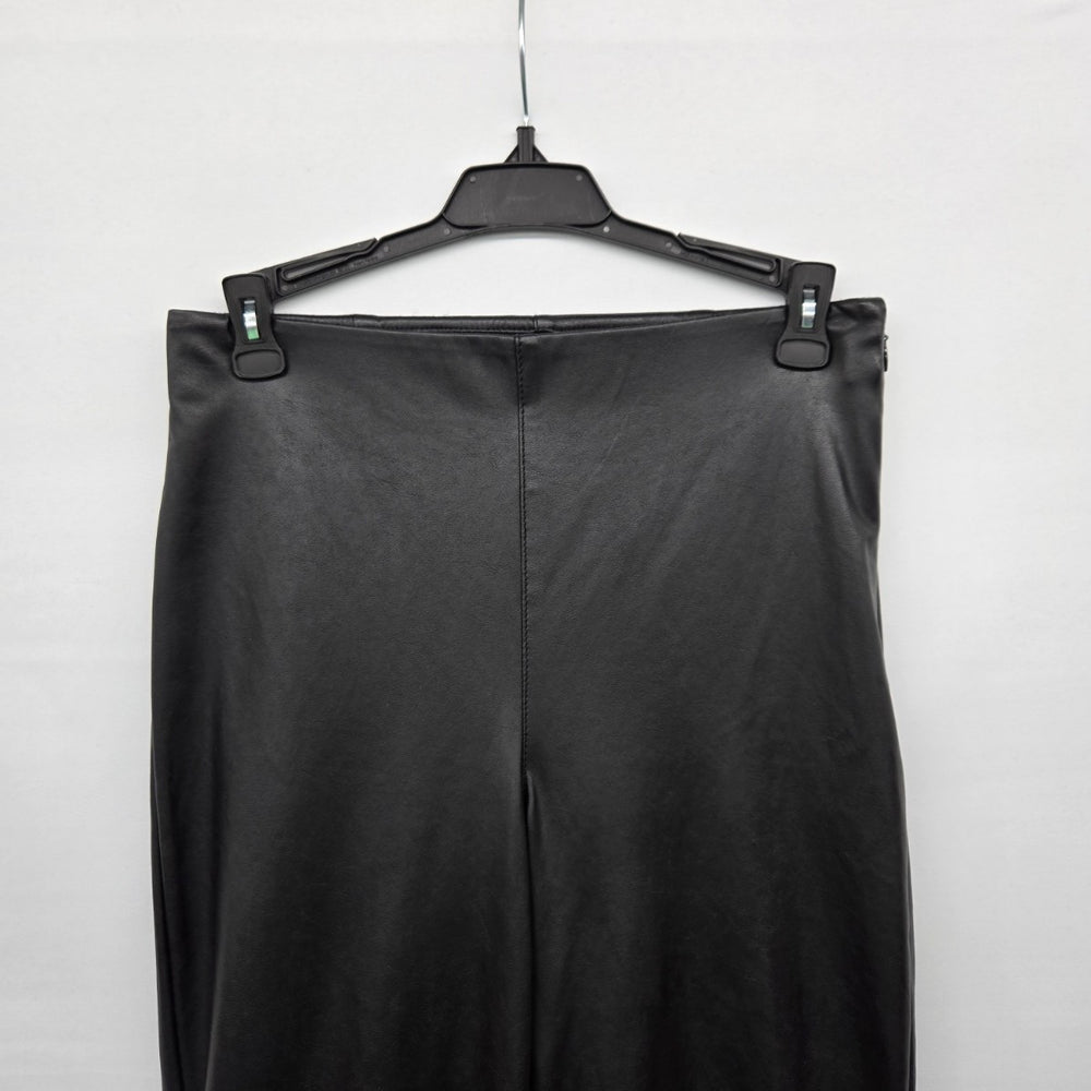 Wilfred Black Faux Leather Wide Leg Pants Size 6