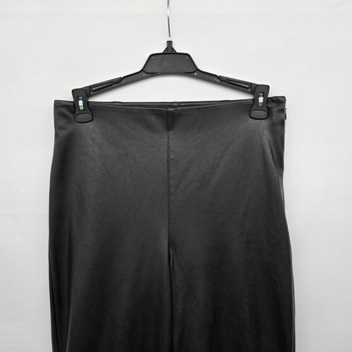 Wilfred Black Faux Leather Wide Leg Pants Size 6