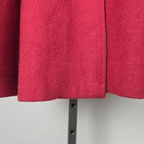 Olympia Limited Inc. Red Wool Blend Coat Fur Collar Size L