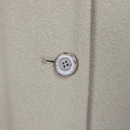 Collection Nuage Camel Wool Cashmere Blend Coat Fur Collar Size 16