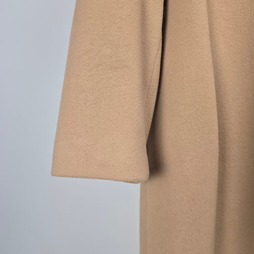 Collection Nuage Camel Wool Cashmere Blend Coat Fur Collar Size 16