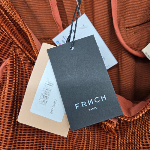FRNCH Paris Rust Corduroy Wide Leg Pants Size M