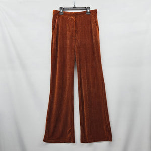 FRNCH Paris Rust Corduroy Wide Leg Pants Size M