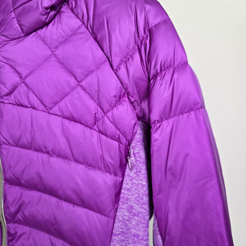 Lululemon Down For A Run Jacket Tender Violet Goose Down Hooded Puffer Size 8