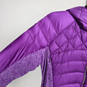 Lululemon Down For A Run Jacket Tender Violet Goose Down Hooded Puffer Size 8