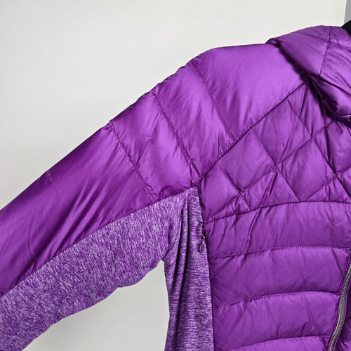 Lululemon Down For A Run Jacket Tender Violet Goose Down Hooded Puffer Size 8