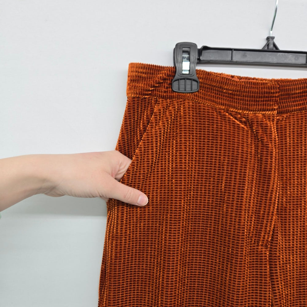 FRNCH Paris Rust Corduroy Wide Leg Pants Size M