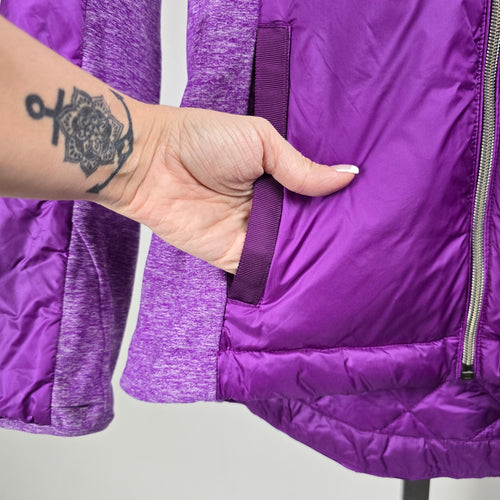 Lululemon Down For A Run Jacket Tender Violet Goose Down Hooded Puffer Size 8